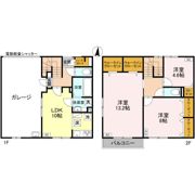 貸住宅竜宮 Ⅰ?Ⅰの間取り画像