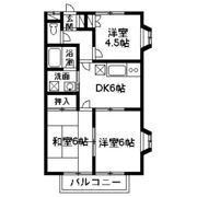 ウエストハイツBの間取り画像
