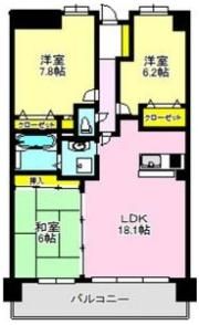 ポレスターステーションシティ高崎1404の間取り画像