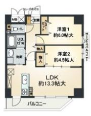 リリィベル梅田西の間取り画像