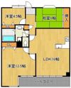アーベインルネス大手町 1402号室の間取り画像