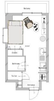 ガイア歌舞伎町壱番館の間取り画像