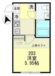 バーンサヌーク杉田の間取り画像