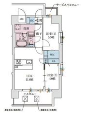 スプランディッドあびこ駅前DUEの間取り画像