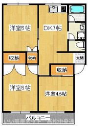 サニーコーポラス国分寺D棟の間取り画像