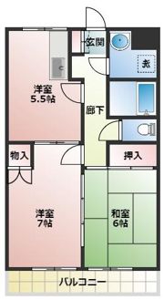 とくしげヒルⅠの間取り画像