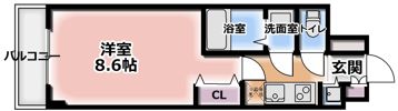 AZURE ESAKAの間取り画像