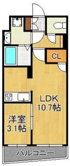 Erde三萩野の間取り画像