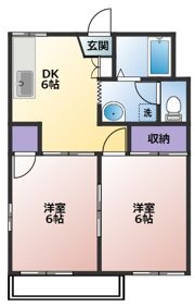 オレゴンハイツBの間取り画像