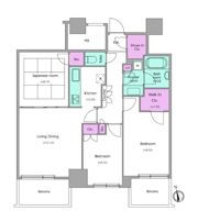 レジディアタワー目黒不動前の間取り画像