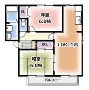 クィーンズ ヒル Aの間取り画像