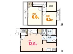 ハウスタカキ2の間取り画像