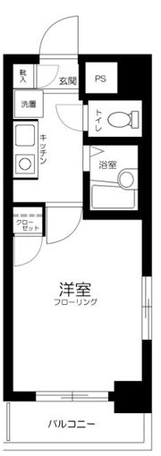 スカイコート新宿新都心第二の間取り画像