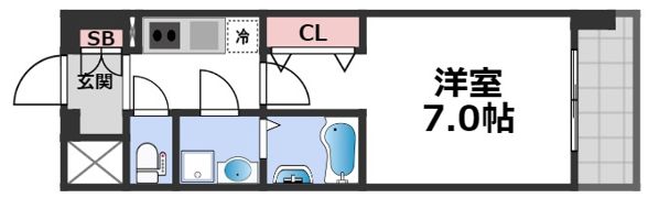 エスプレイス大阪城サウスコンフォートの間取り画像