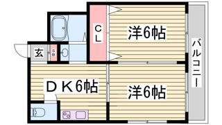 レジデンシア三宮の間取り画像