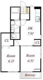 カーサカネジョウBの間取り画像