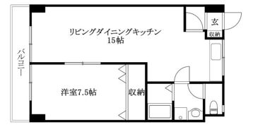 来住フラットの間取り画像