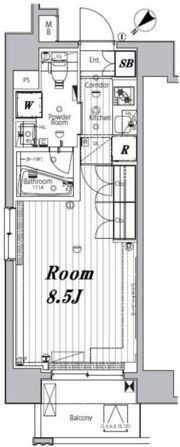 メイクスデザイン入谷アジールコートの間取り画像