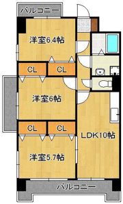 リバージュ中井の間取り画像