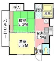 京急本線 県立大学 徒歩16分 貸アパートの間取り画像