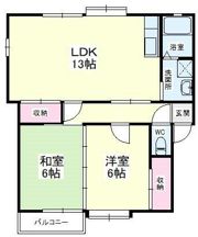 フォーレ三和Bの間取り画像