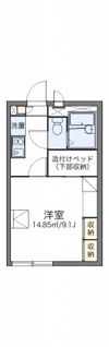 レオパレスホワイトグレーの間取り画像