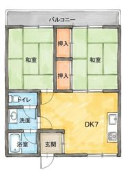 小篠マンションの間取り画像