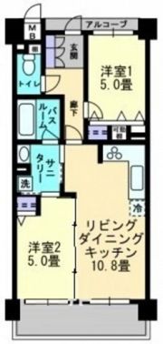 アルファステイツ中庄駅前Ⅱの間取り画像