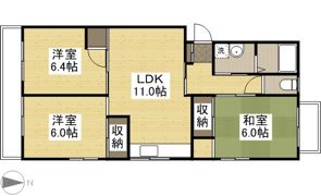 クオーレ撫川 Bの間取り画像
