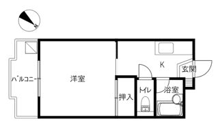 コーポラス旭の間取り画像