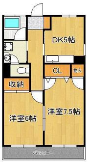 大里東マンションの間取り画像