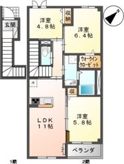 侑信輪Ⅱの間取り画像