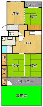 エメラルドマンション迫田102号室の間取り画像