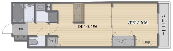 ワイハイツ栄和の間取り画像