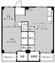 ビレッジハウス倉治1号棟の間取り画像
