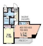 イーストサイドの間取り画像