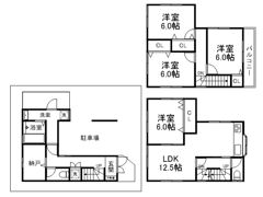 中央区宮本通2丁目2戸建の間取り画像