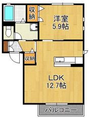 五ツ石の庄II B棟の間取り画像