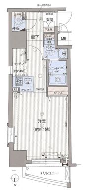 プレサンス中之島公園パークレジデンスの間取り画像