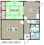 阿部南葛西第1マンション(E-046)の間取り画像