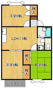 ベルエポック町上津役の間取り画像