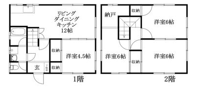 中野ホーム枝松5丁目5-14借家の間取り画像