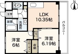 長楽寺マンションⅠ号館の間取り画像