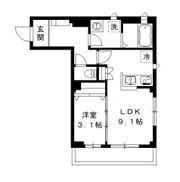 本八幡フロントコートの間取り画像