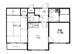 ウエストコーポ佐伯の間取り画像