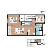 ベルリード吉岡上町Bの間取り画像
