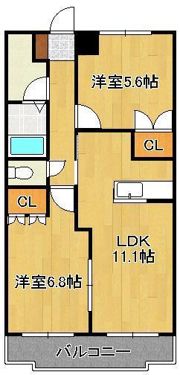 ヒルズ宮ノ下Bの間取り画像