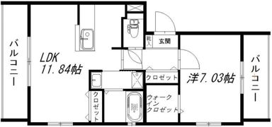 メゾンベールⅠの間取り画像