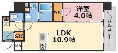 OPUS RESIDENCE SHINSAIBASHI SOUTHの間取り画像