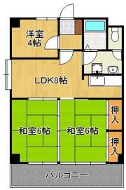 クレベール千防の間取り画像